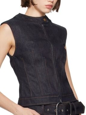 Aya Muse Blue Tita Denim Top